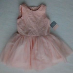 Embroidered Sheer-Overlay Ballerina Dress